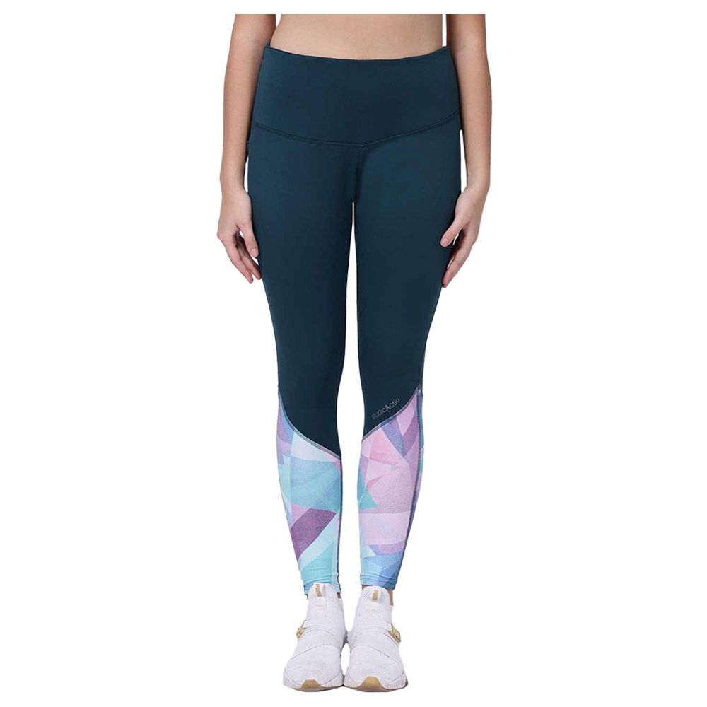 Studioactiv - Print Style Diva Leggings - Bottle Green Turquoise