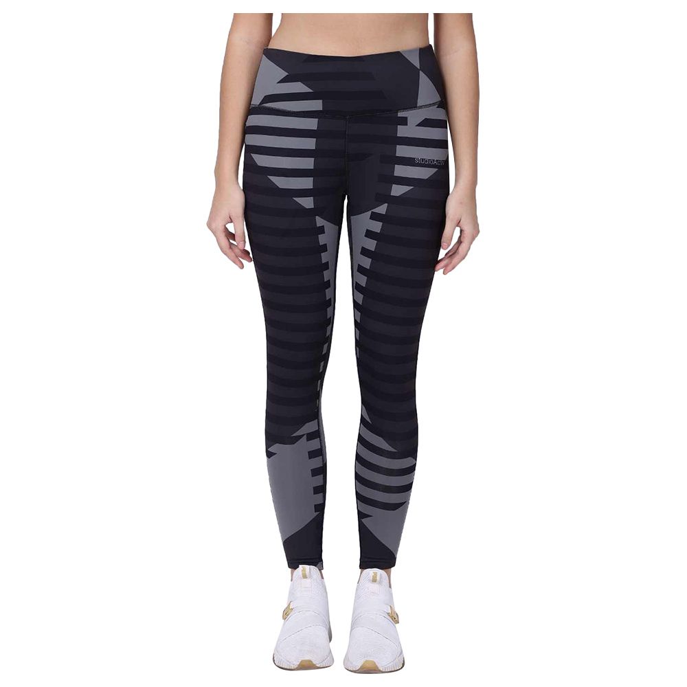 Studioactiv - Grey Black Print Power Fashion Leggings