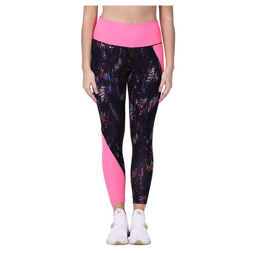 Studioactiv - Printed Road Runner Leggings - Black Neopink 