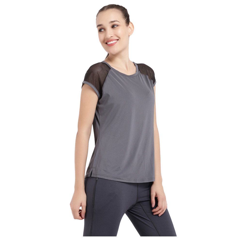 Studioactiv - Mesh Classy Lady Tee - Grey