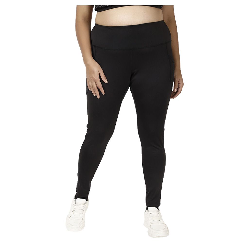 Studioactiv - Laser Cut Pace Leggings Curvy - Black