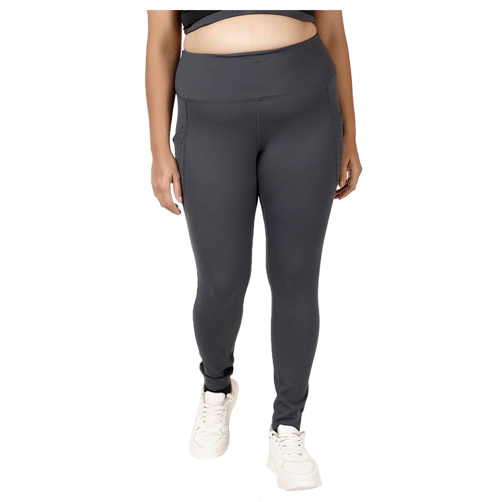 Studioactiv - Laser Cut Pace Leggings Curvy - Grey