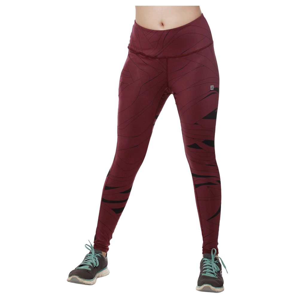 Studioactiv - Print Power Fashion Leggings Curvy - Wine