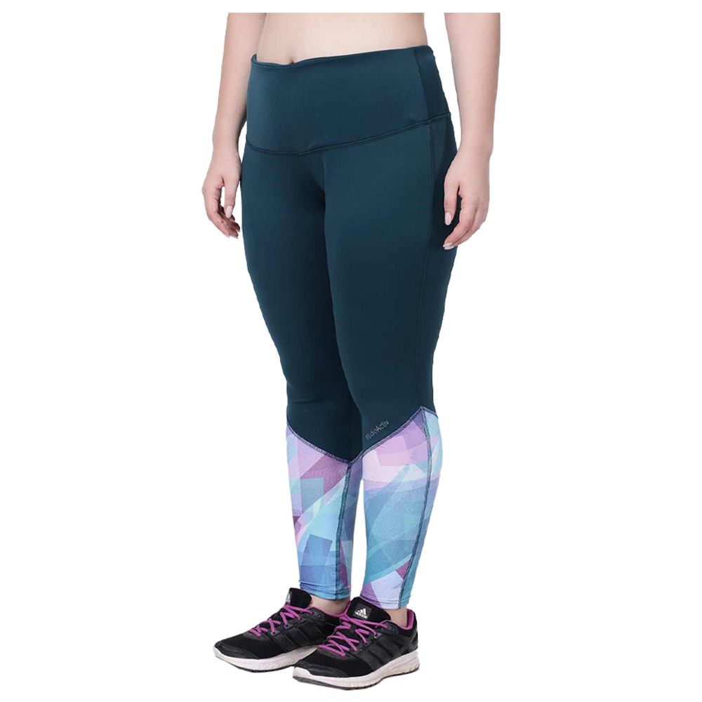 Studioactiv - Print Style Diva Leggings Curvy - Bottle Green Turquoise