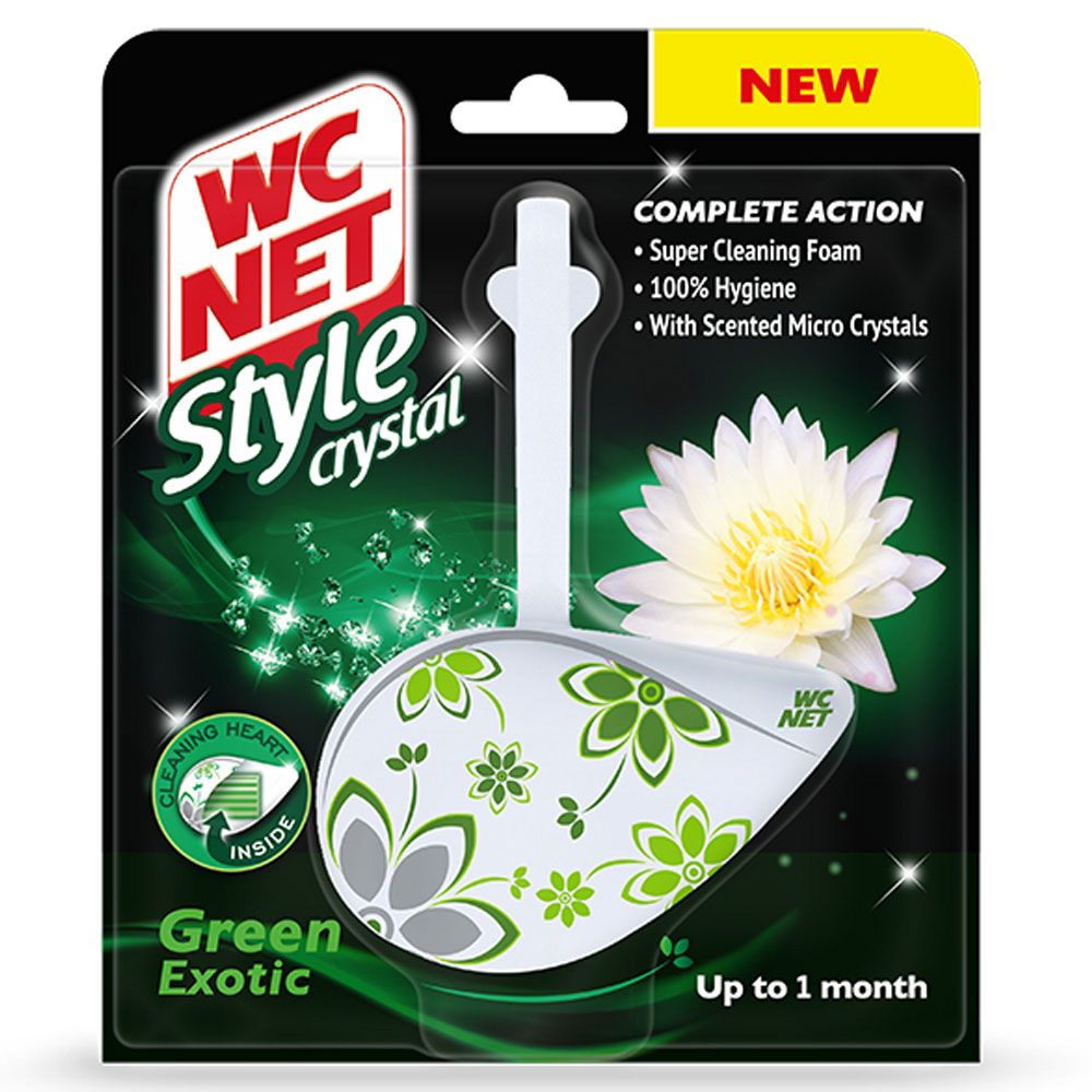 WC Net - Toilet Block Style Crystal Green Exotic 1pc