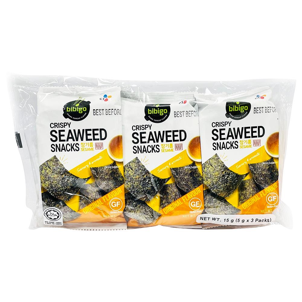 Cj Bibigo - Crispy Seaweed Snack - Sesame - Pack of 3