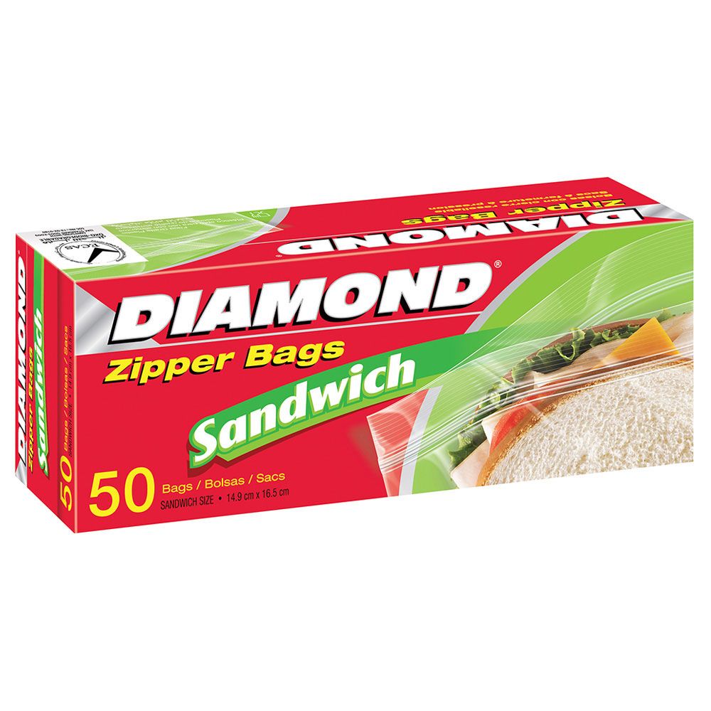 Diamond - Zipper Sandwich Bags 50pcs