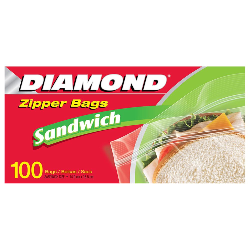 Diamond - Zipper Sandwich Bags 100pcs