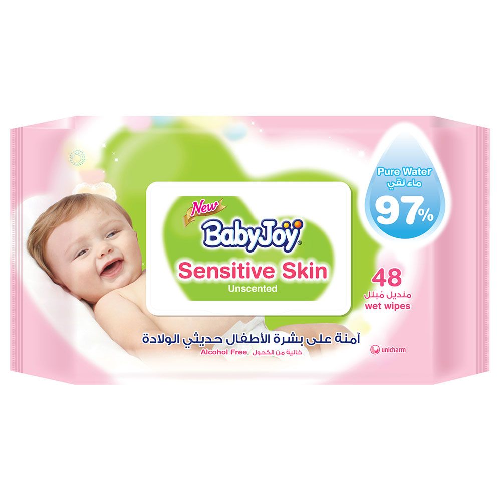 Babyjoy - Sensitive Skin Wet Wipes Regular - Pack of 48