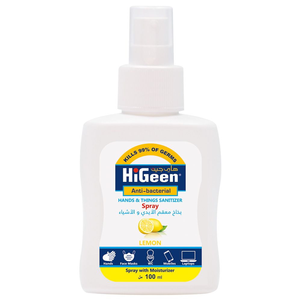 Higeen - Hand Sanitizer Spray - 100Ml - Fresh Lemon 