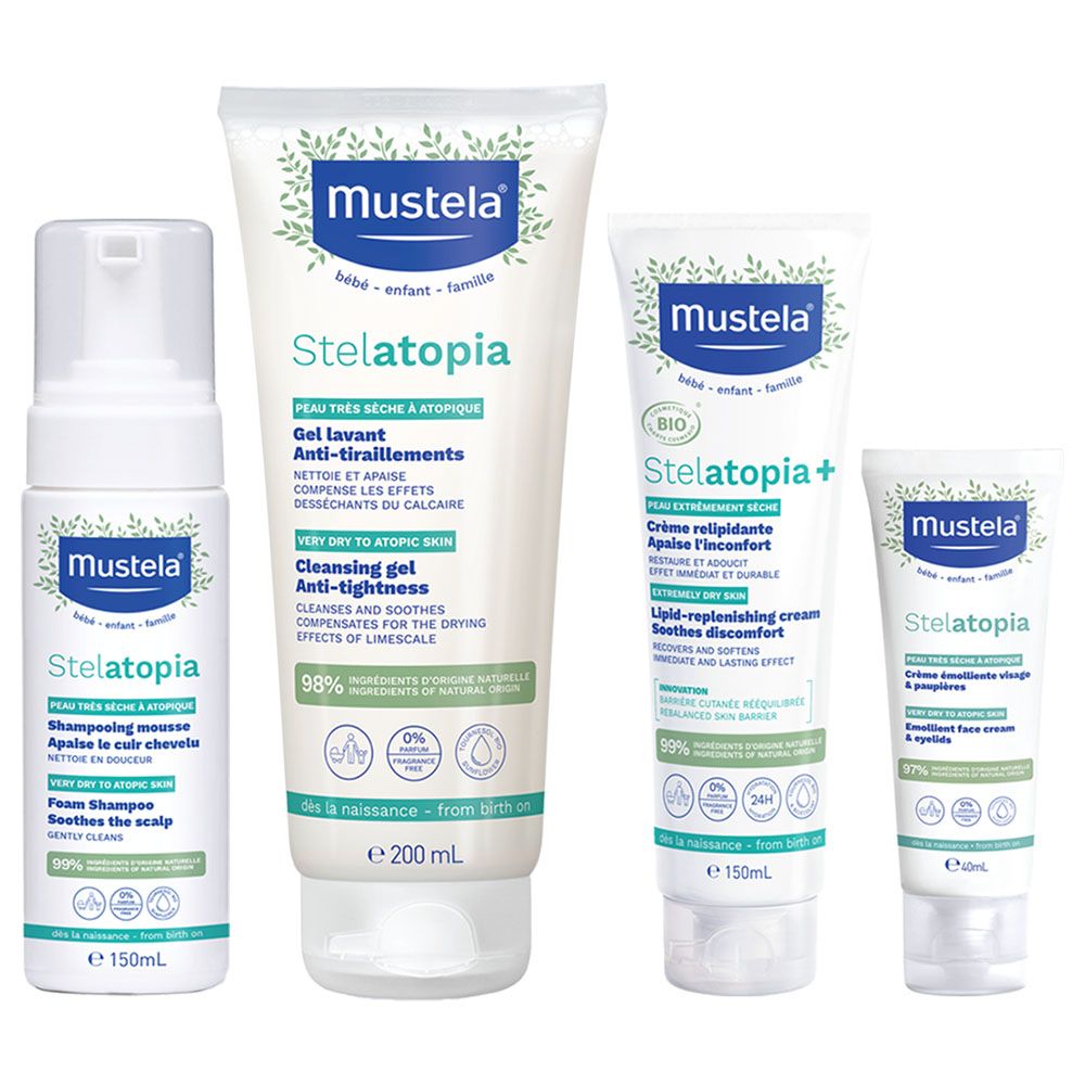 Mustela - New Atopic Routine Baby Set - 4pcs (Exclusive)