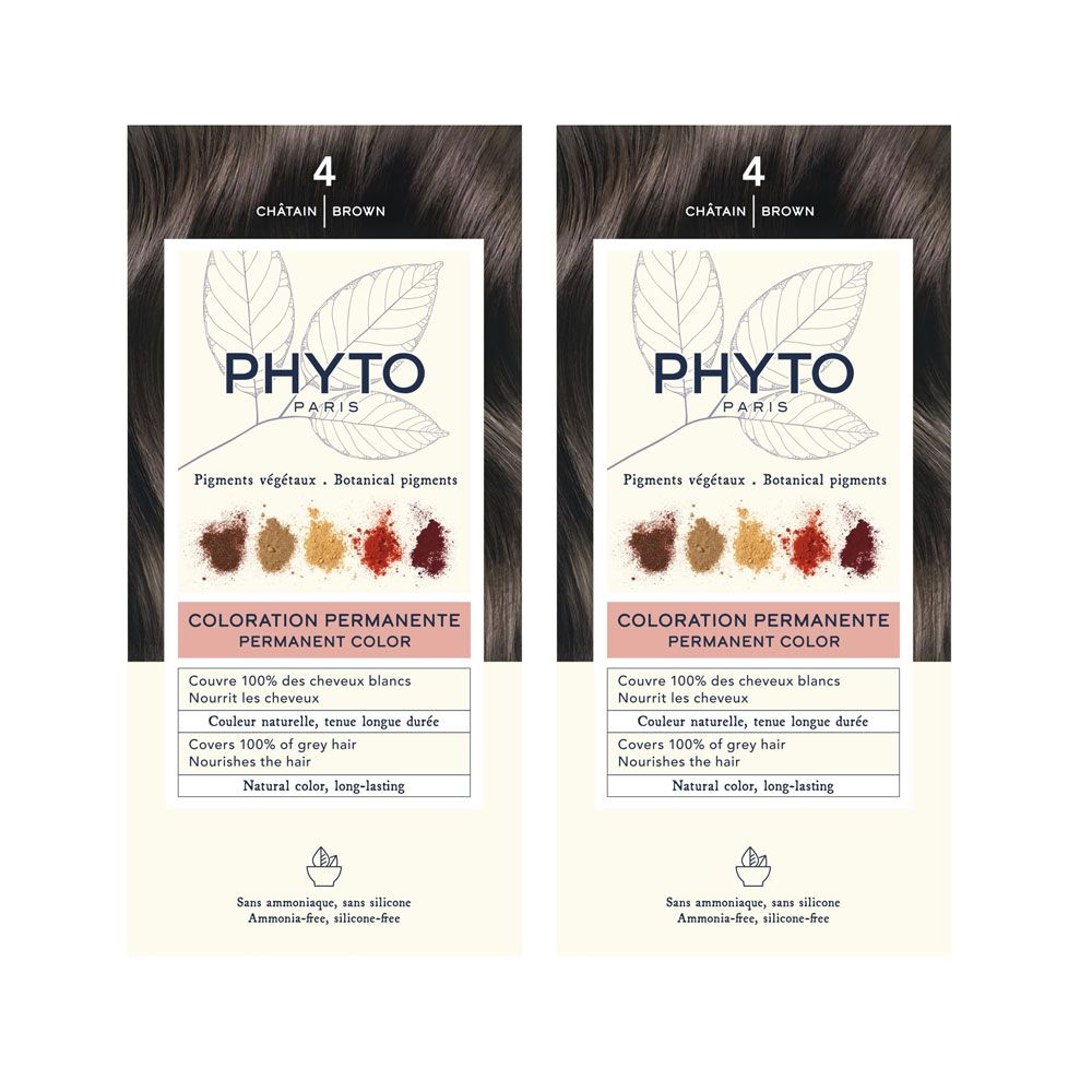 Phyto - Hair Colour 4 Brown Pack Of 2