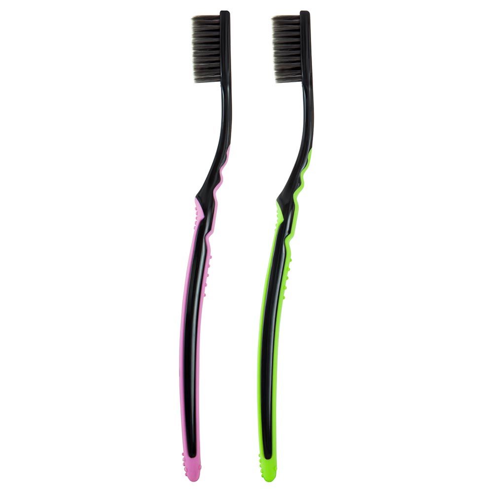 Colgate - Slim Soft Black Charcoal Toothbrush Pack of 2