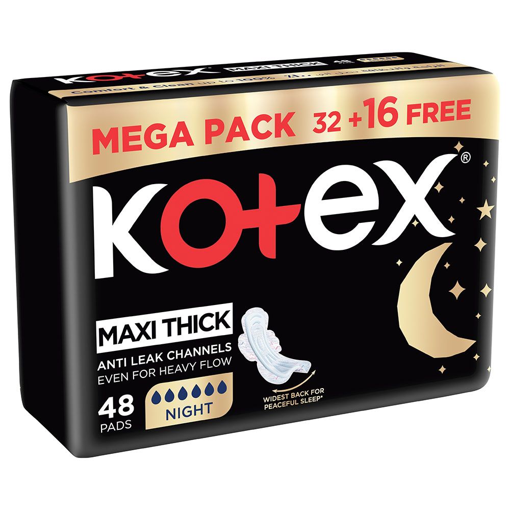 Kotex - Maxi Protect Thick Pads with Wings - 48pcs