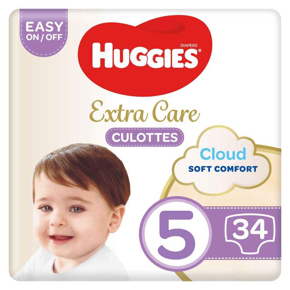 Huggies - Extra Care Culottes, Size 5, 12-17 kg, 34 Diaper Pants