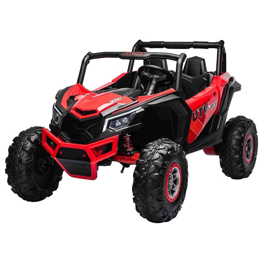 Amsham - Jeep UTV Style Electric 4X4 Rideon Buggy - Red - 24V