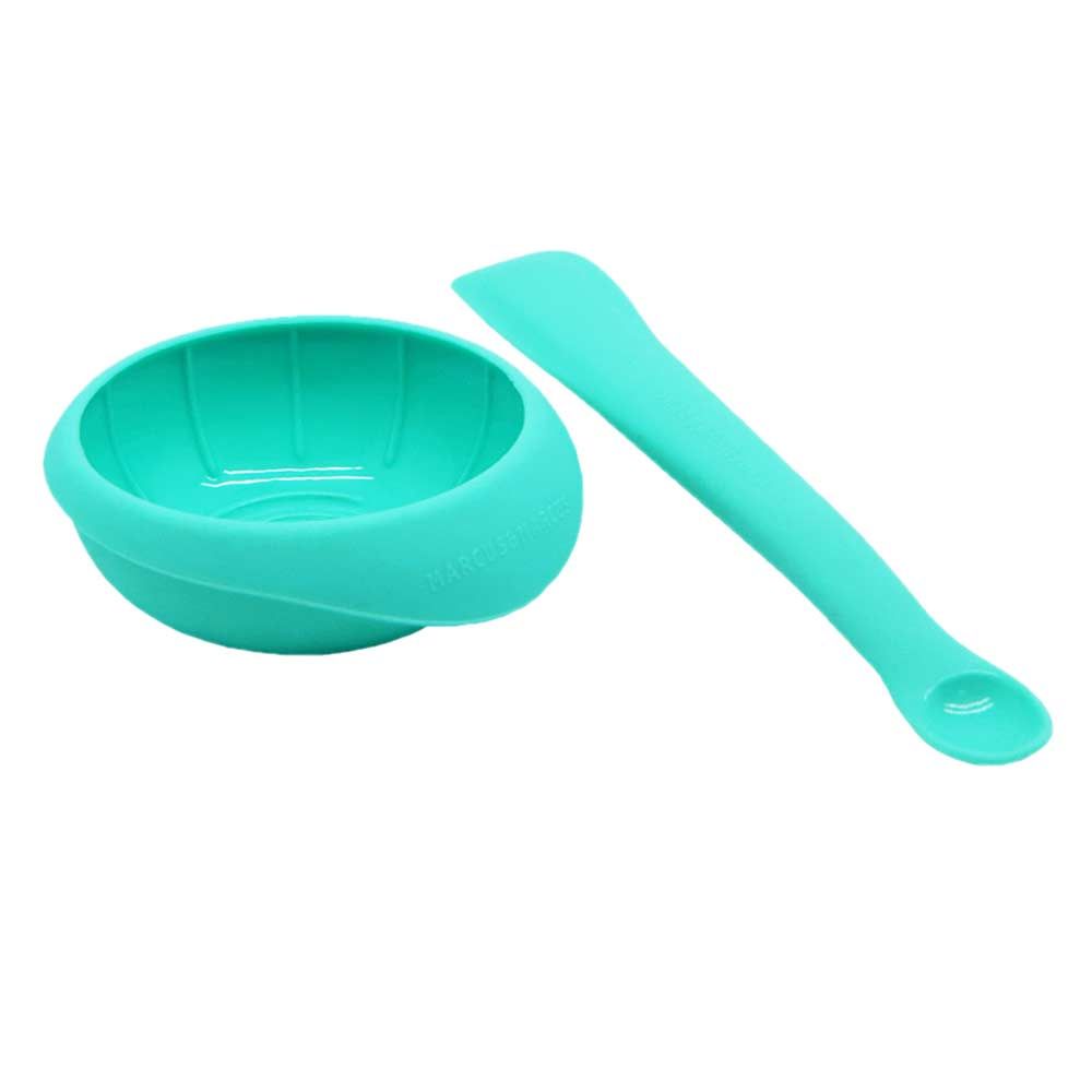 Marcus & Marcus - Silicone Food Masher Spoon & Bowl Set- Blue