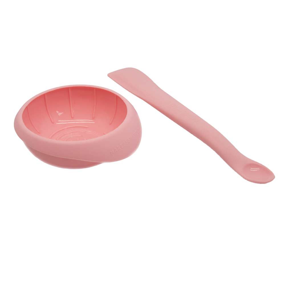 Marcus & Marcus - Silicone Food Masher Spoon & Bowl Set- Pink