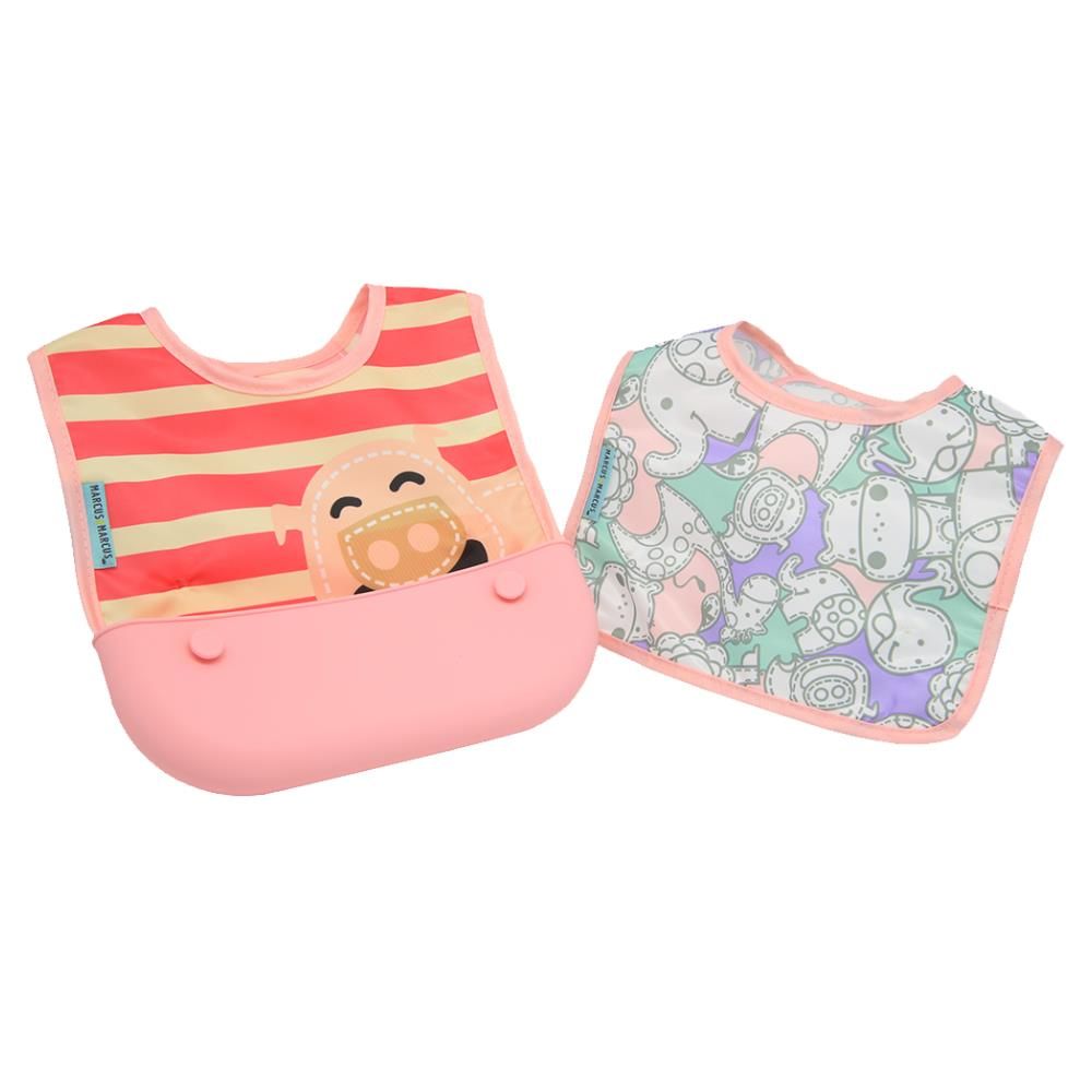 Marcus & Marcus - Silicone Rollup bib with storage pouch - Pokey