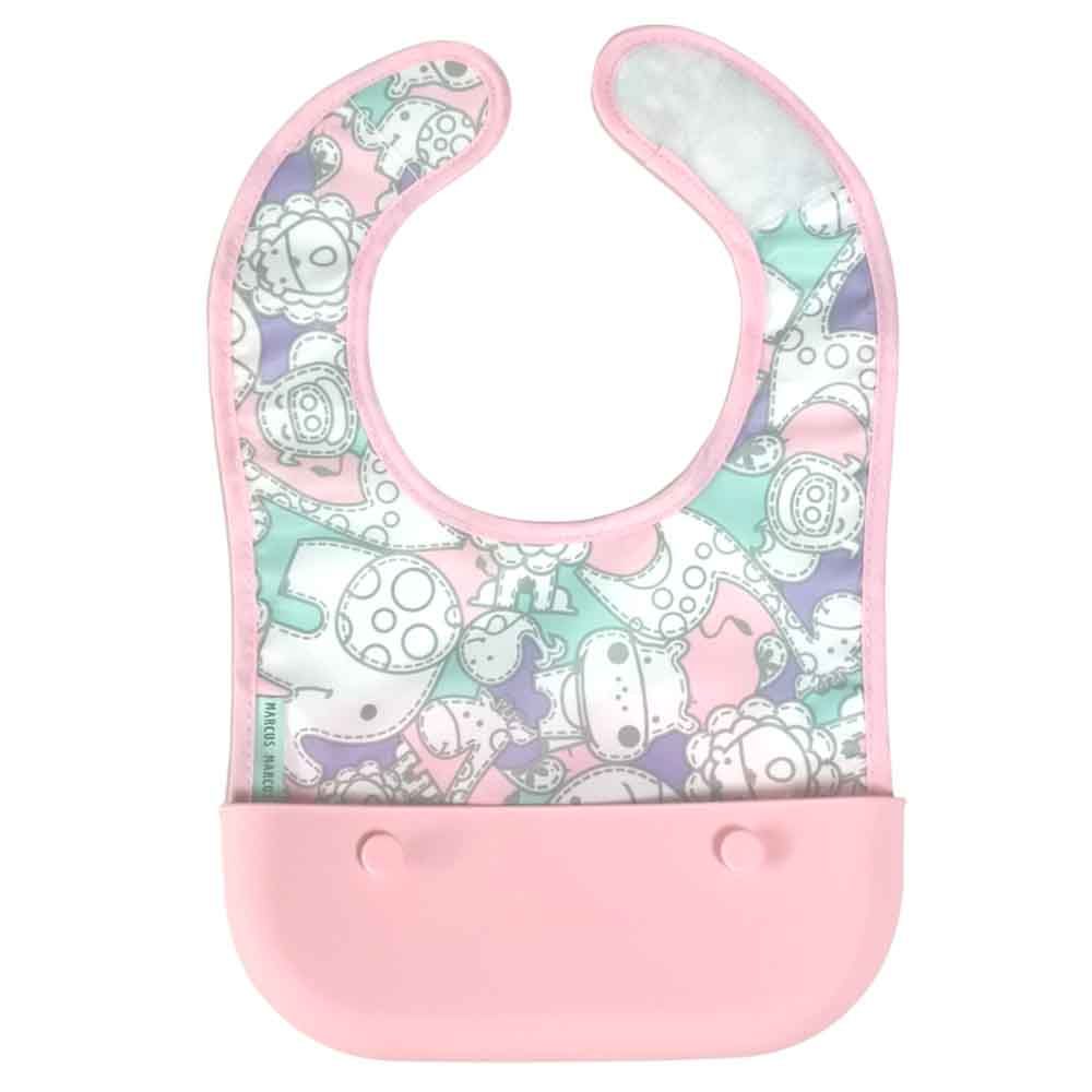 Marcus & Marcus - Roll Up Bib W/ Cutlery Pouch - Pink