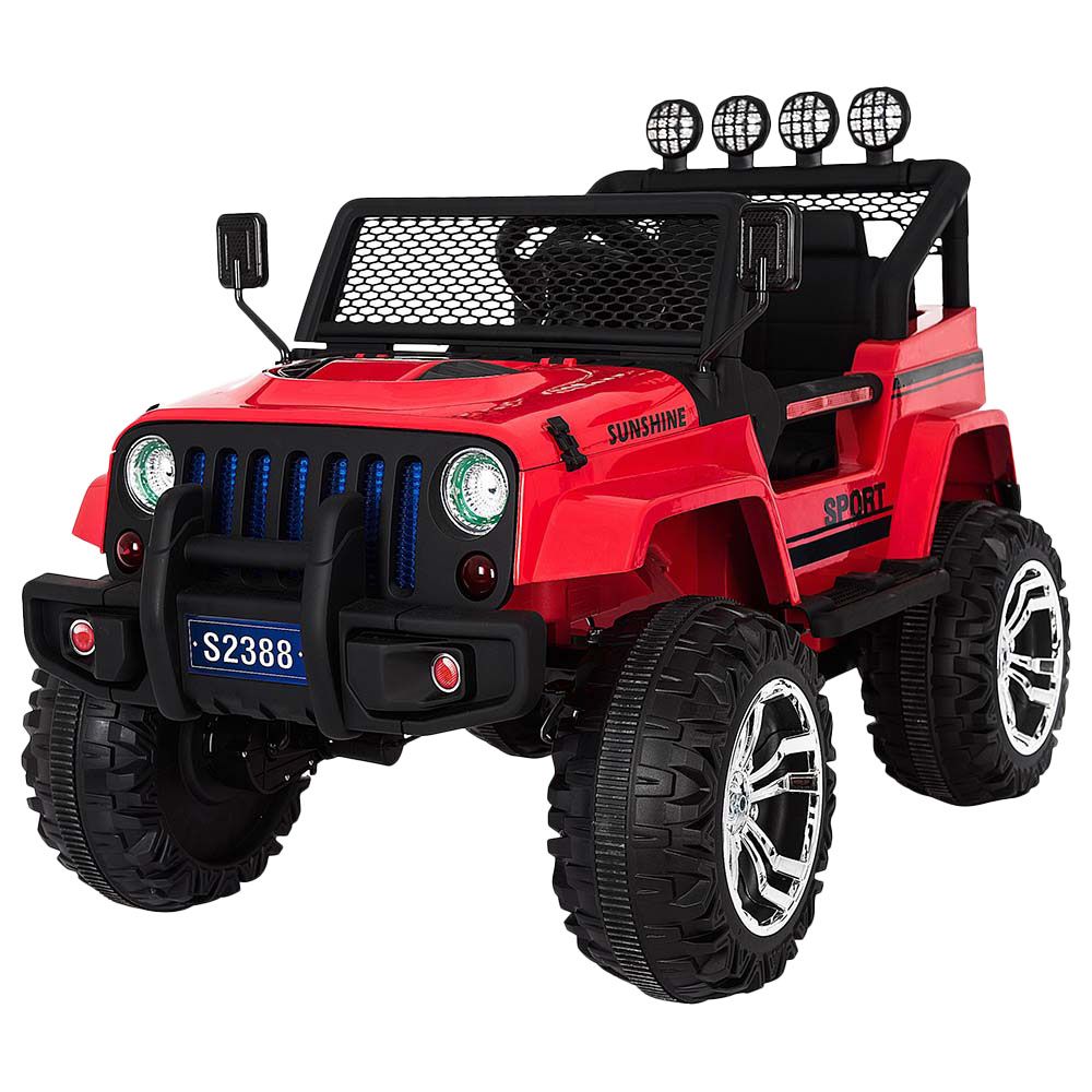 Jeep - 12V Jeep Electric Ride On Car - Red