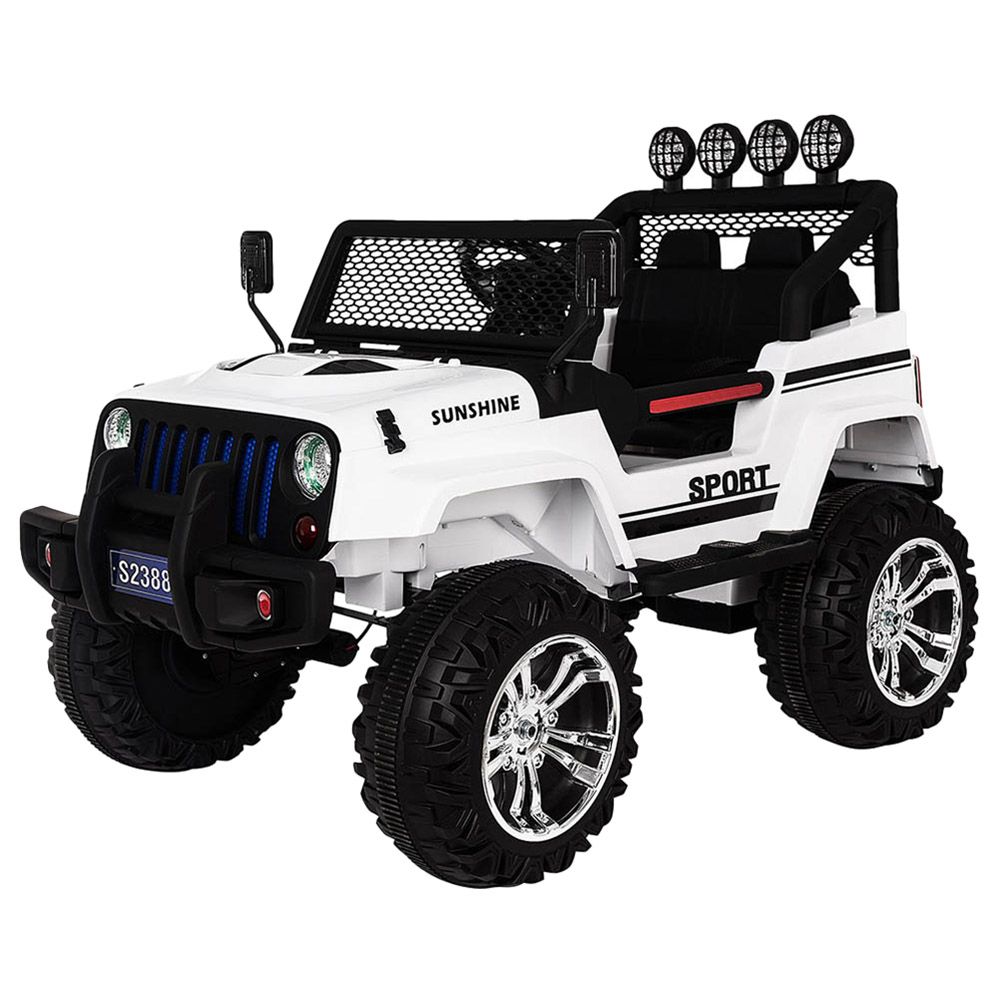 Jeep - 12V Jeep Electric Ride On Car - White