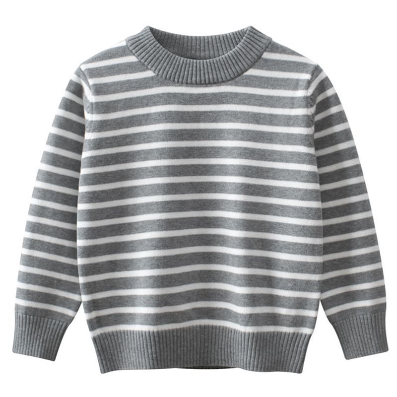 Sugar Rush - Striped Sweater - Grey