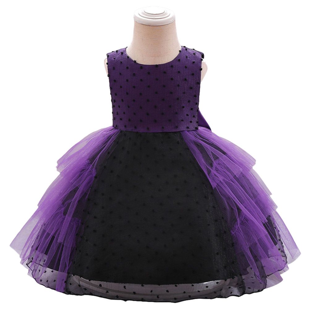 Sugar Rush - Polka Dot Sleeveless Halloween Party Dress - Purple