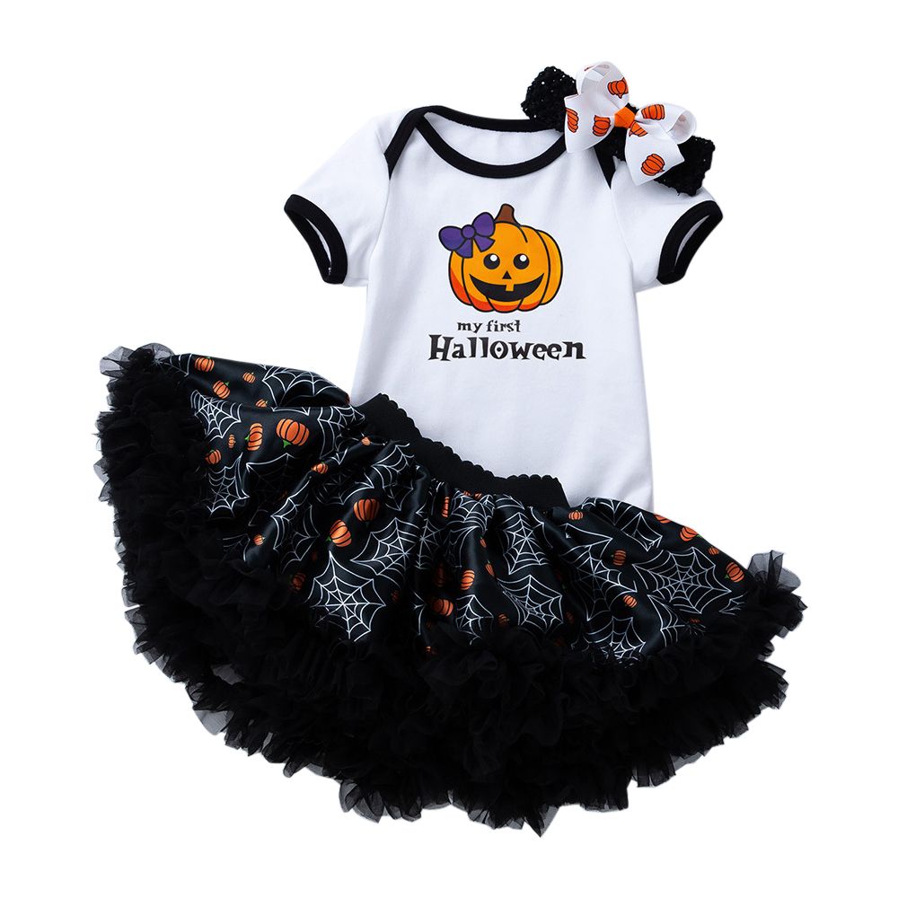 Spooky By Super Cute - Printed Bodysuit Combo 2pc-Set