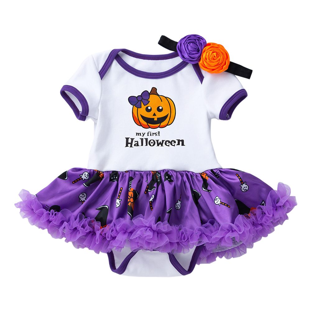 Spooky By Super Cute - Round Neck Bodysuit - Purple