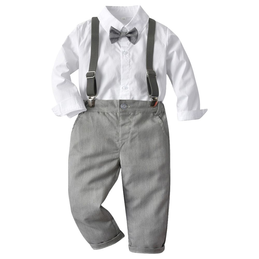 Sugar Rush - 2pc-Set - Full Sleeves Shirt & Pants - Grey