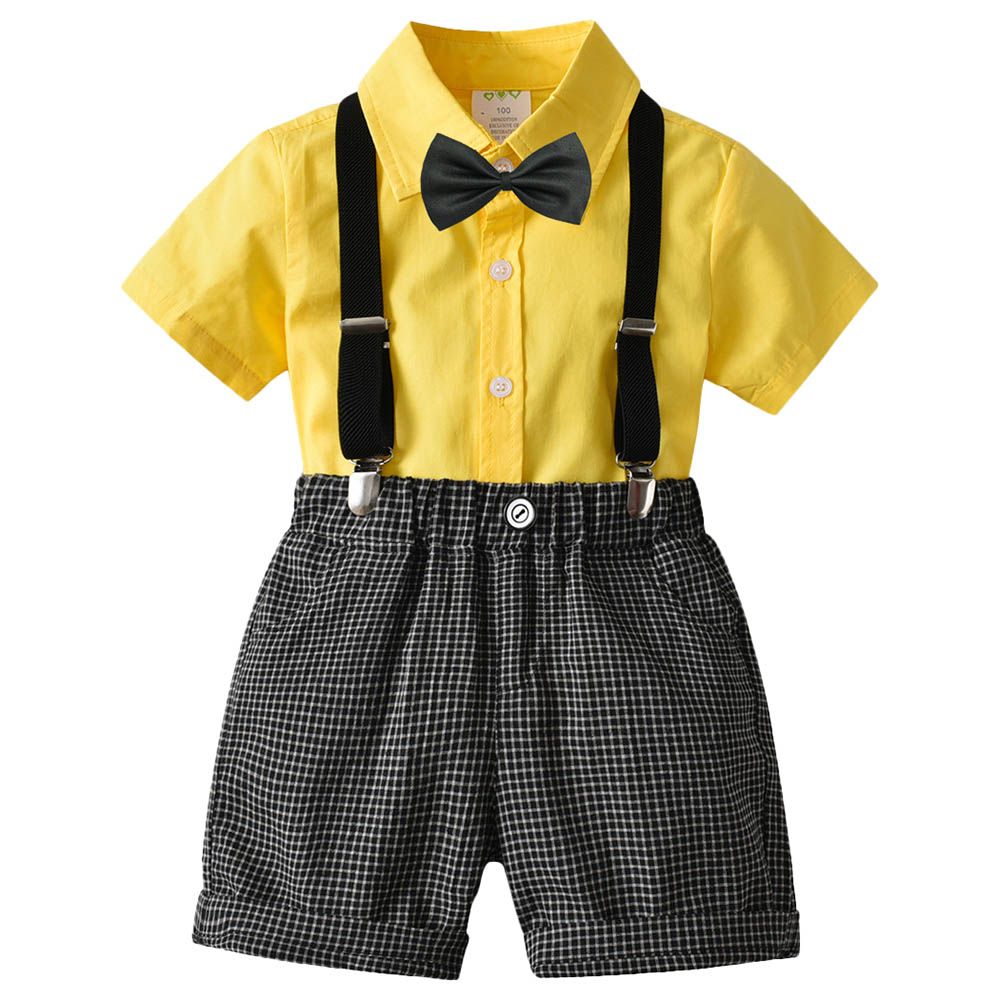 Sugar Rush - 4pc Set Checked Regular Classic Combo - Yellow