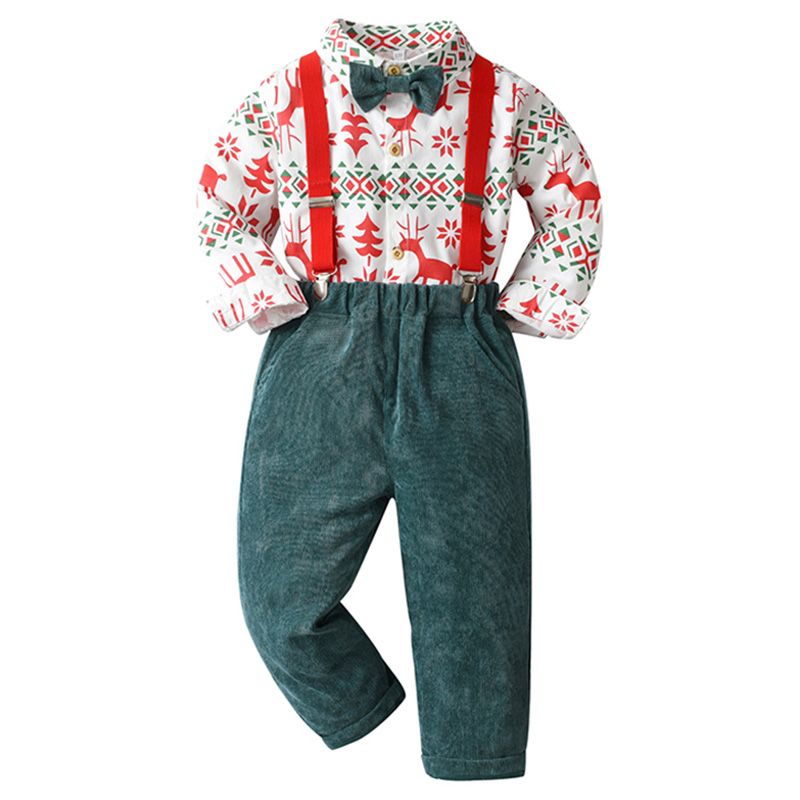 Sugar Rush - 2pc-set - Printed Full Sleeves Shirt & Pants - Green