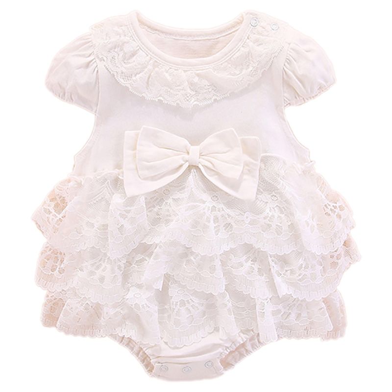 Sugar Rush - Frill Laced Romper - White