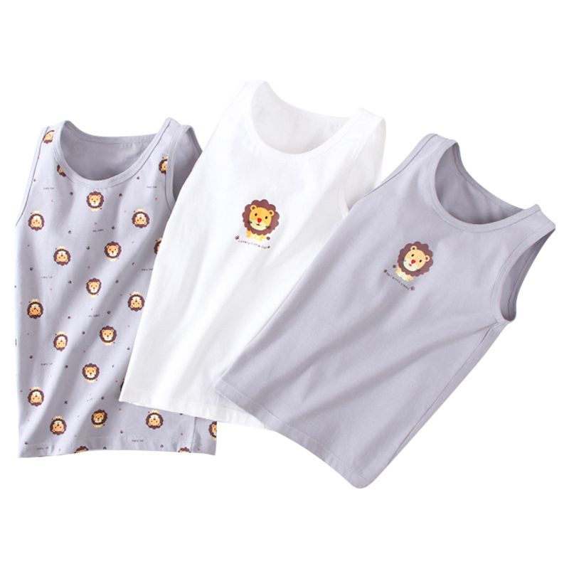 Sugar Rush - Lion Printed Sleeveless Vests Pack Of 3