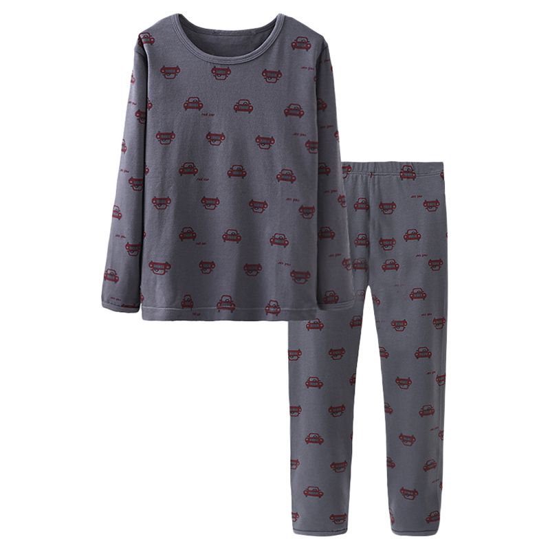 Sugar Rush - 2pc-Set - Boys Regular Car Print Sleepwear - Grey