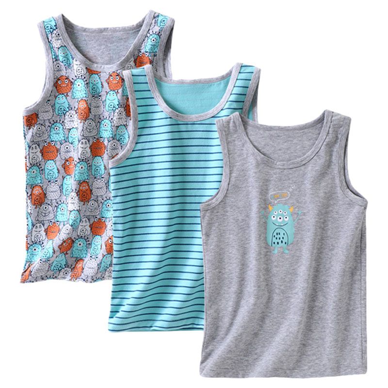 Sugar Rush - Monster Printed Vests Pack Of 3_1-9y