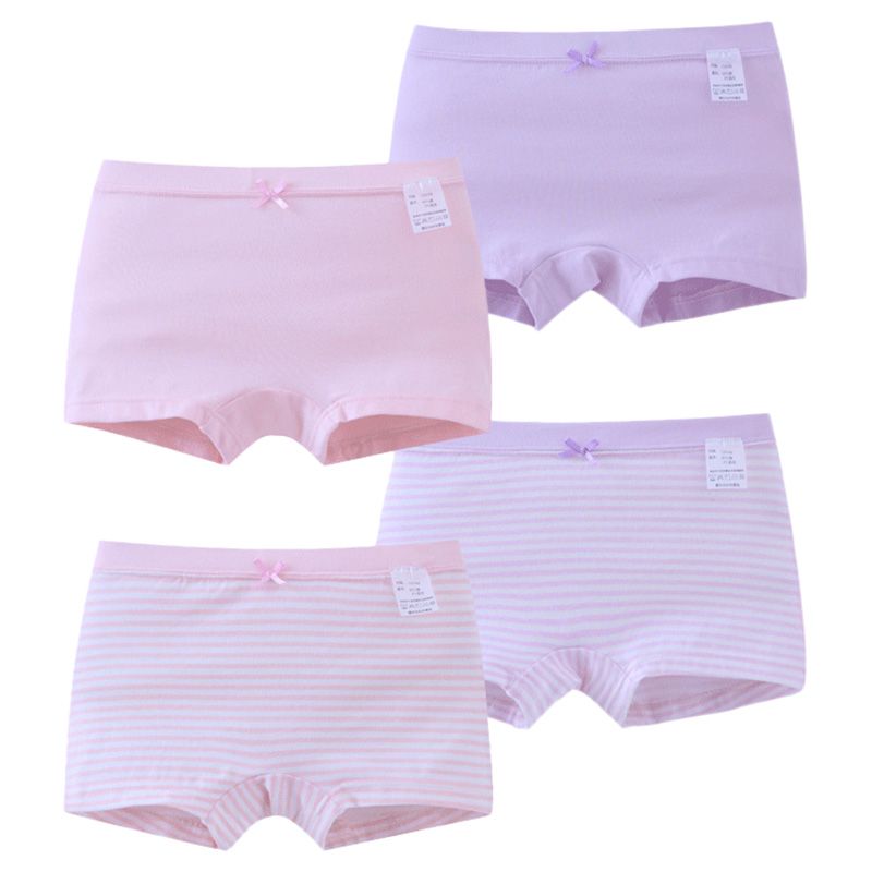 Sugar Rush - Striped Boxers Pack Of 4 - Pink/Purple