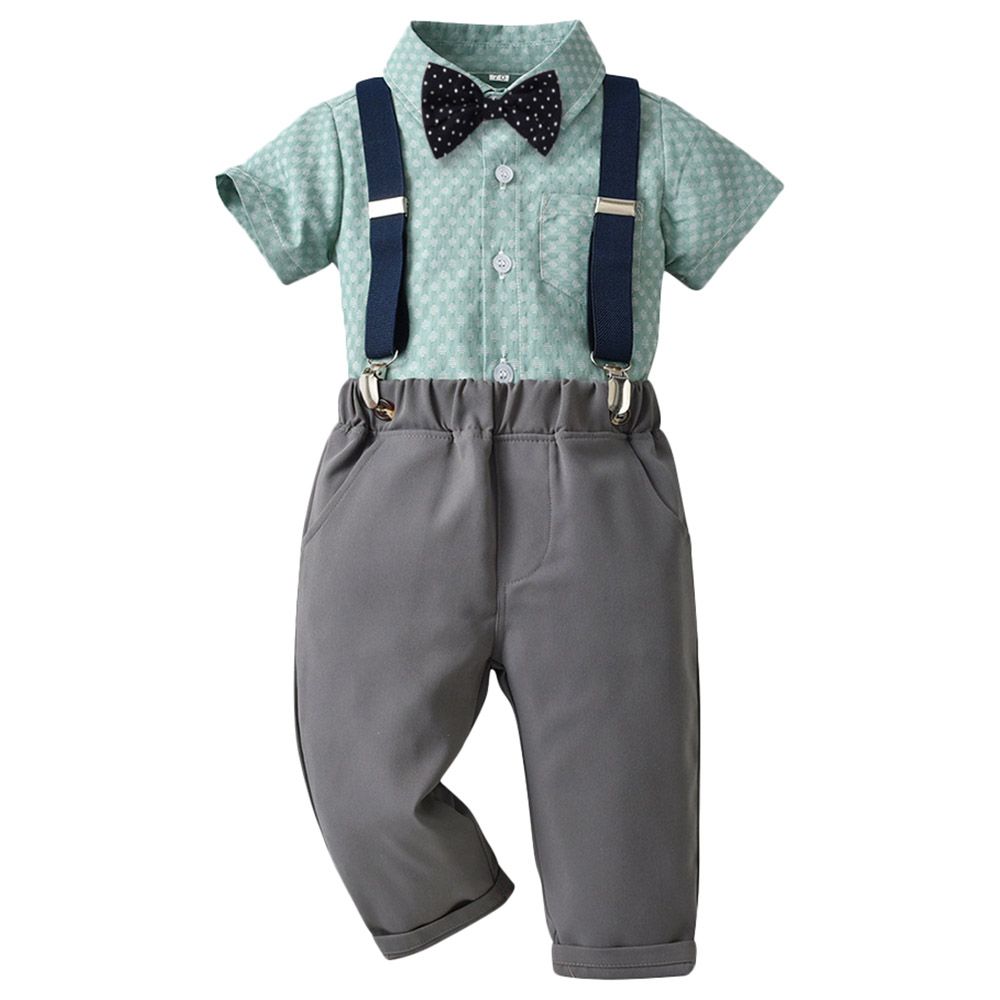 Sugar Rush - 2pc-set - Boys Printed Shirt & Pants - Green