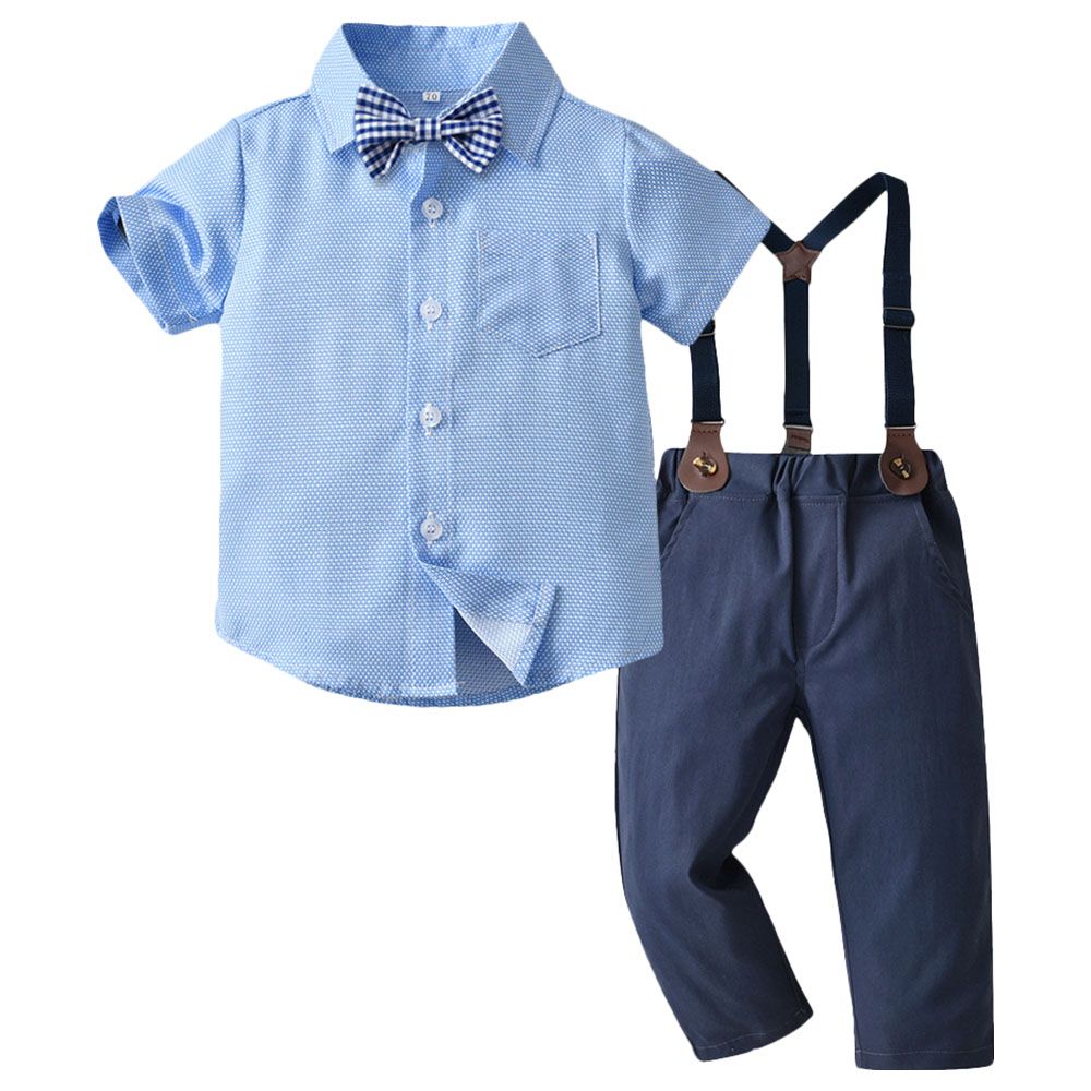 Sugar Rush - 2pc-set - Boys Solid Shirt & Pants - Light Blue