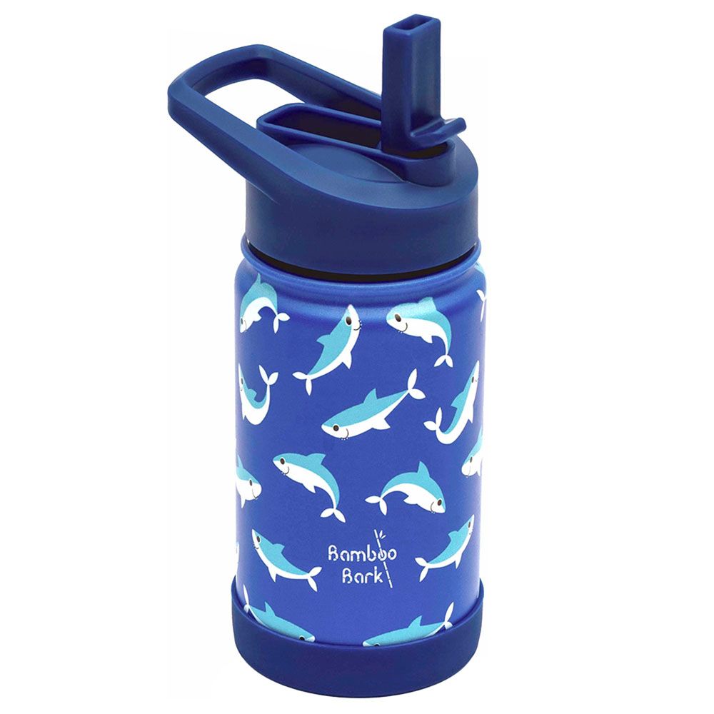 Bamboo Bark - Sharks Print Stainless Steel Water Bottle - 350ml