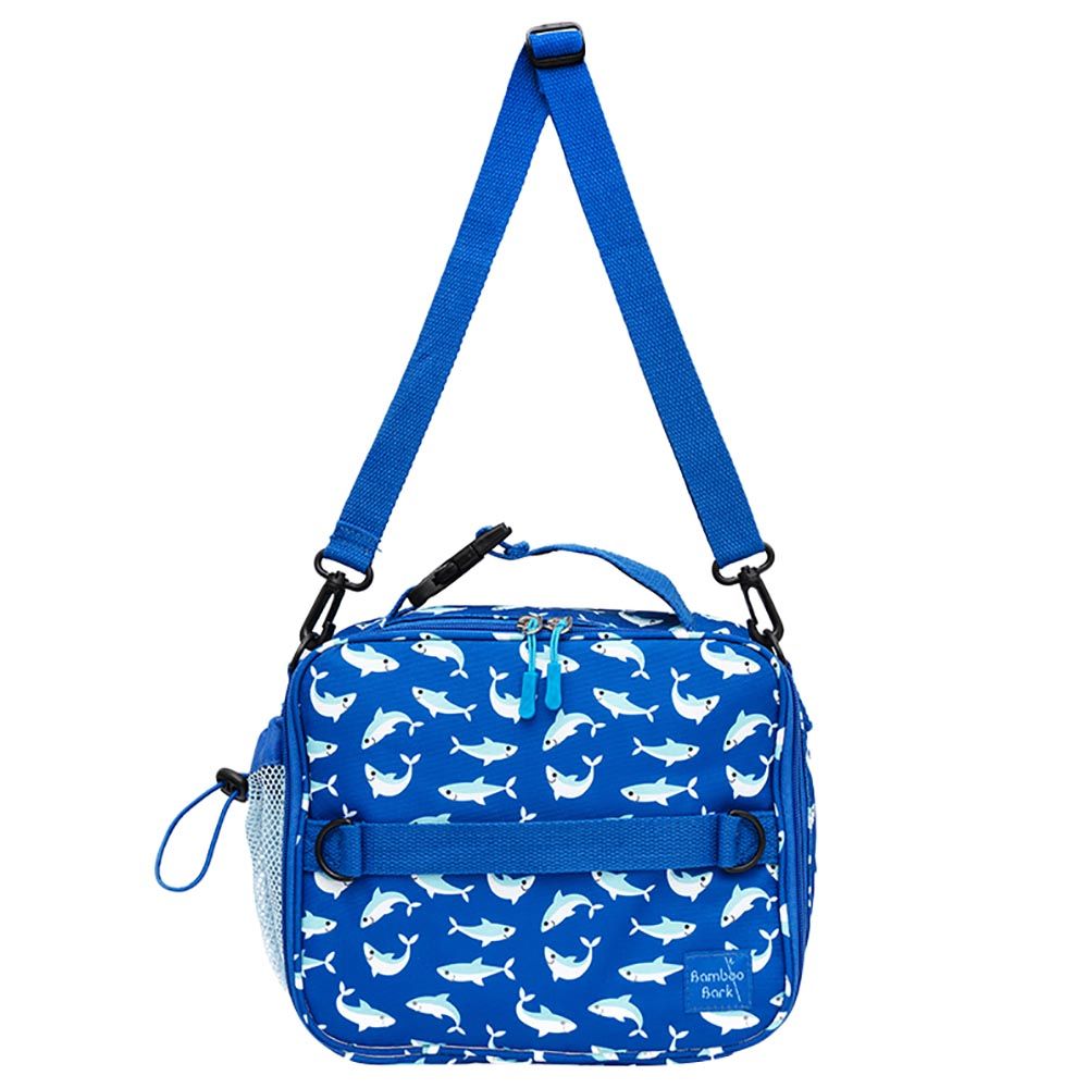 Bamboo Bark - Sharks Print Insulated Lunch Bag w/ 3 Carrying Options