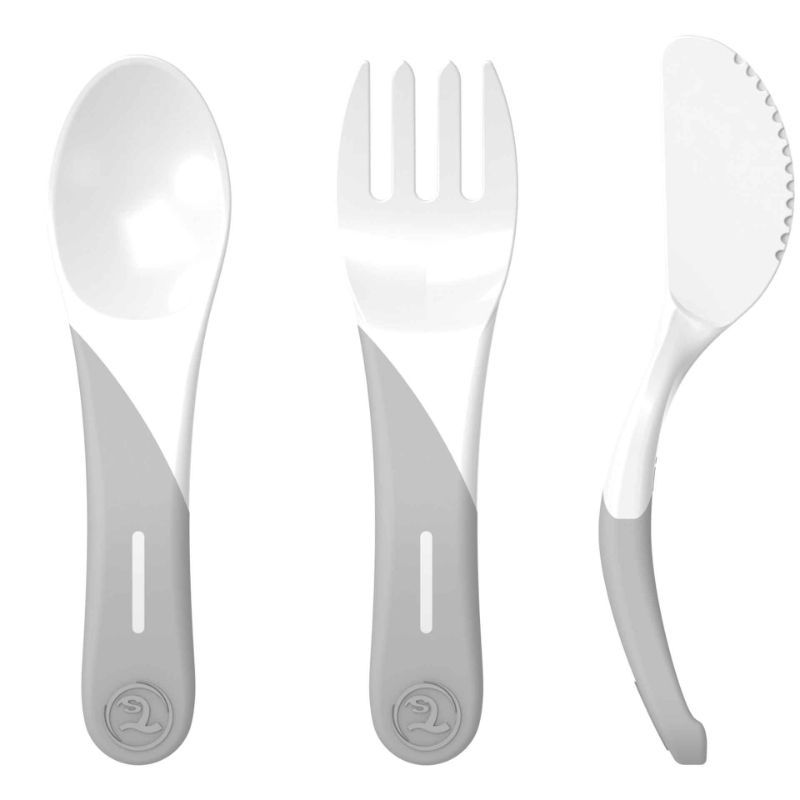 Twistshake - Learn Cutlery 6+m - White