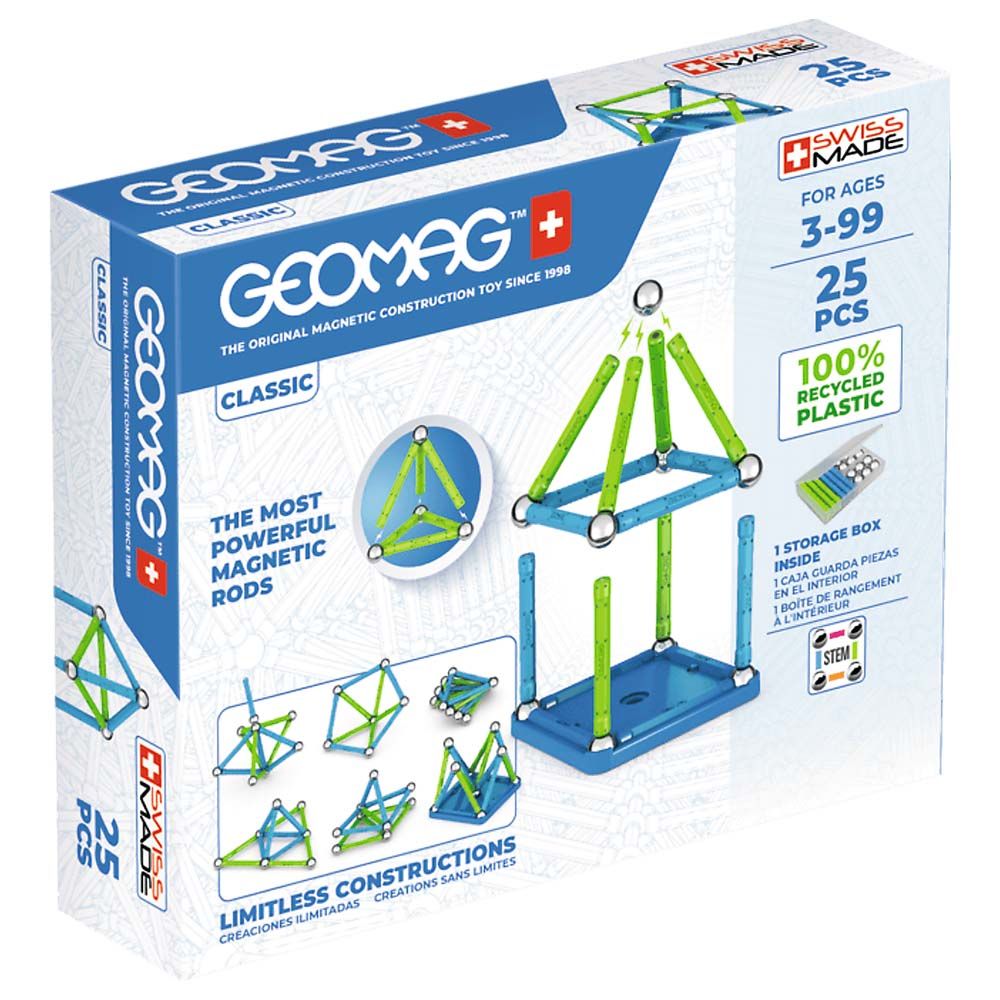 Geomag - Classic Recycled Magnetic Construction 25pcs