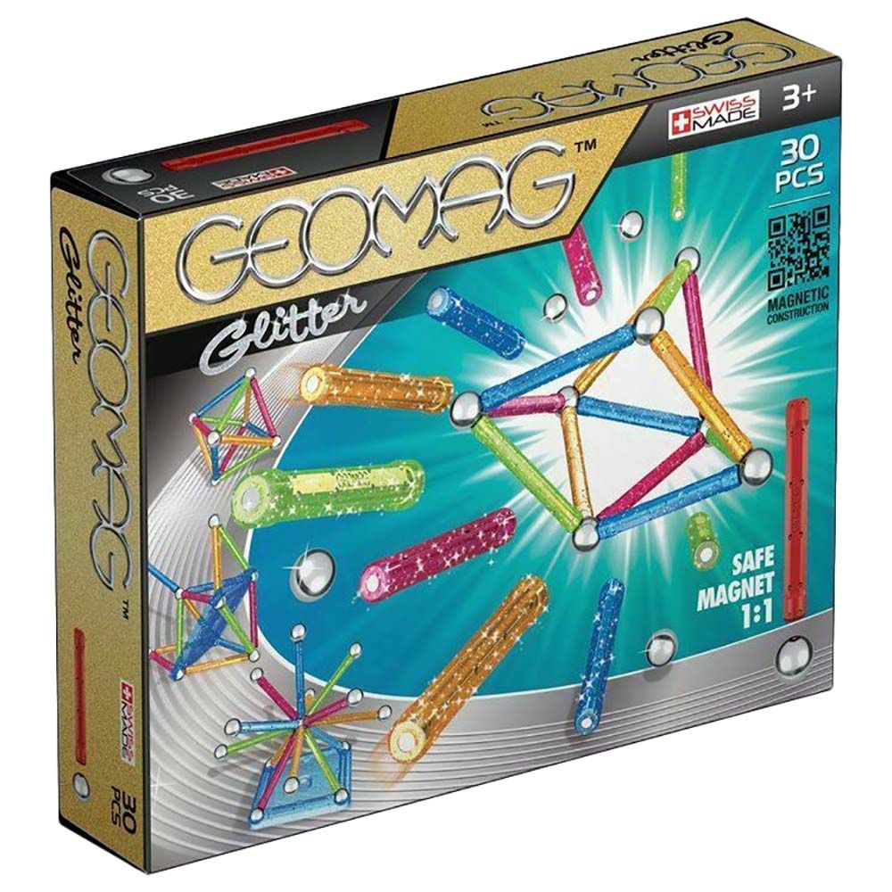 Geomag - Glitter Magnetic Construction Toy 30pcs