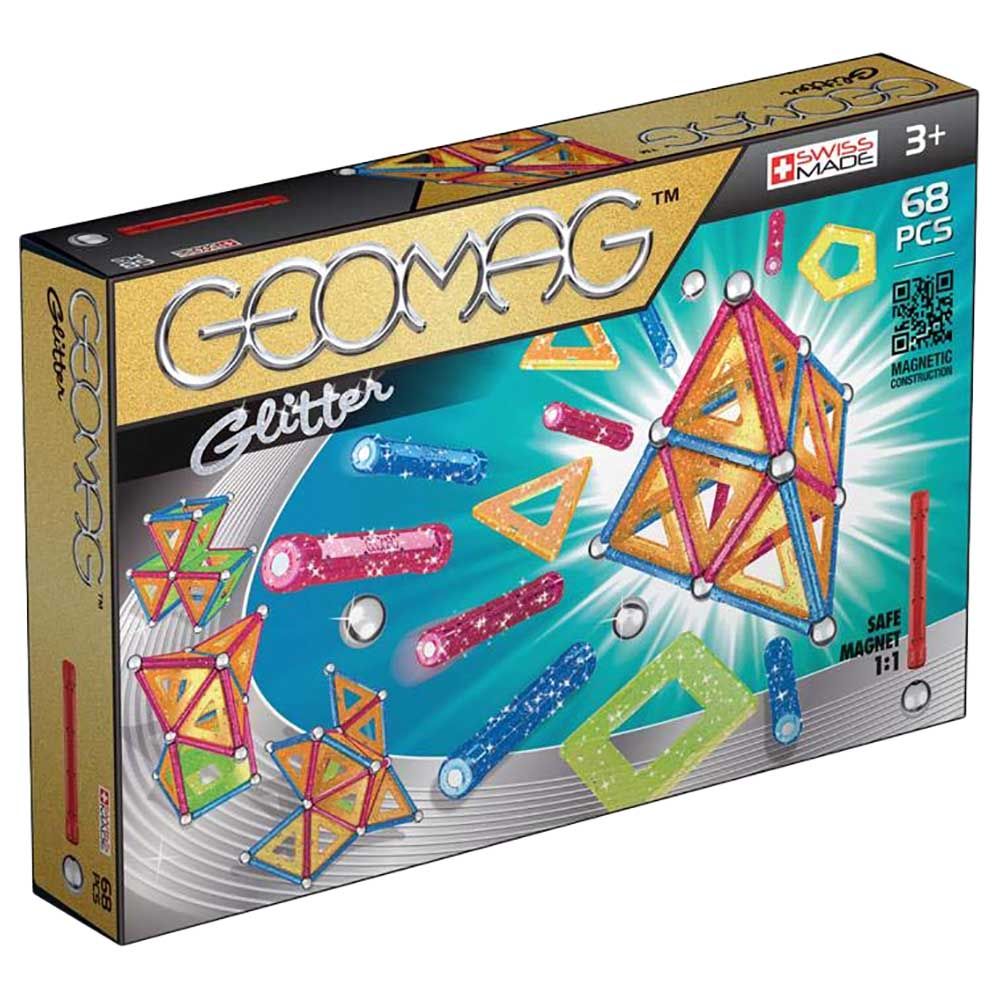 Geomag - Glitter Panels Magnetic Construction Toy 68pcs