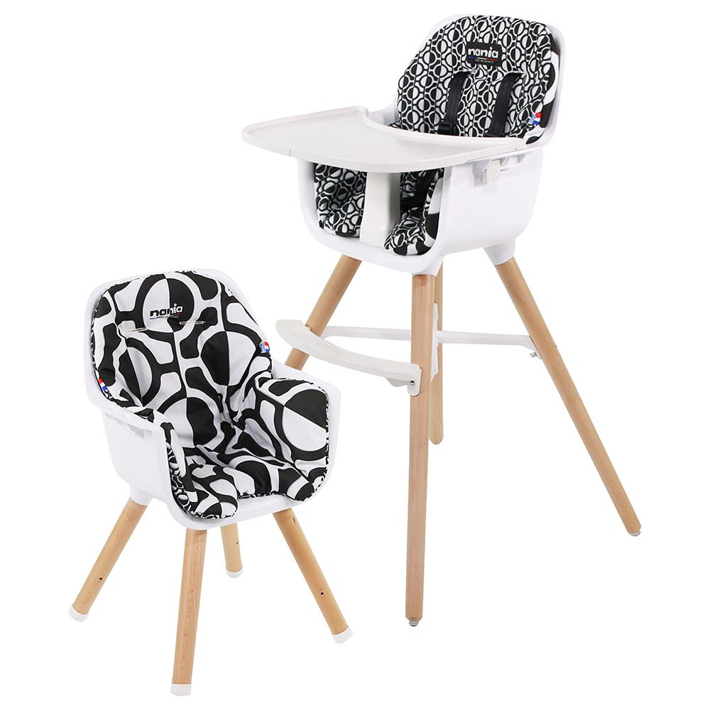 NANIA - Paulette 2In1 Highchair W/ Reversible Cushion - Geometric