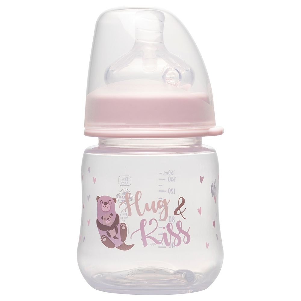 Nip - Wide Neck PP Round Teat-S Bottle 150Ml - Hug & Kiss