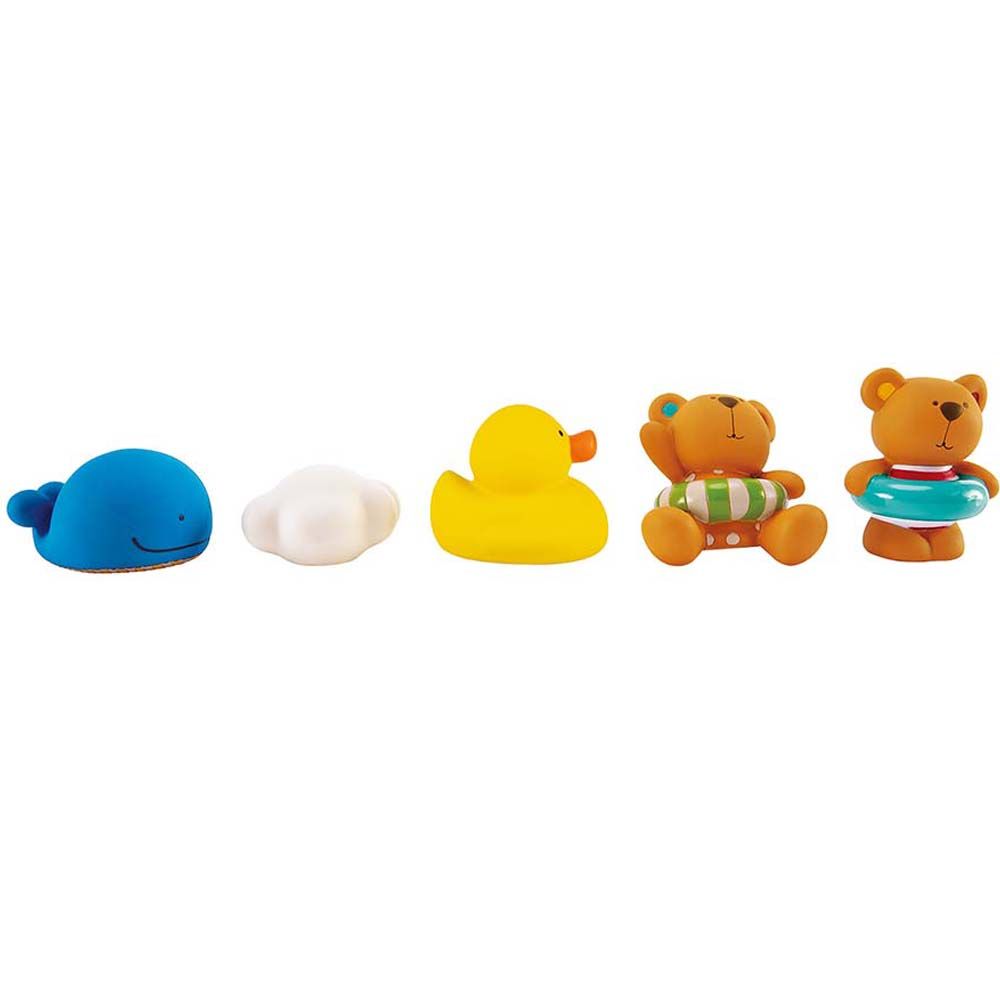 Hape - Teddy & Friends Bath Time Squirting Toys - 5pcs