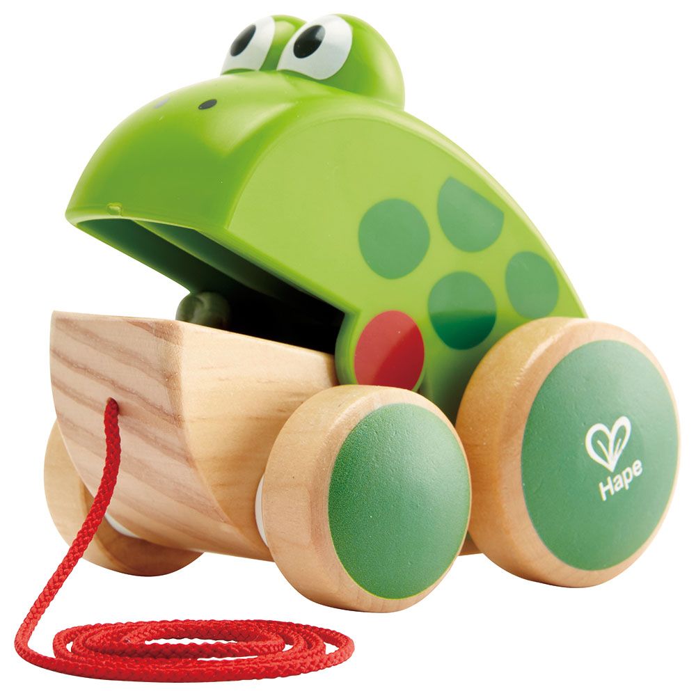 Hape - Frog Pull Along - Green